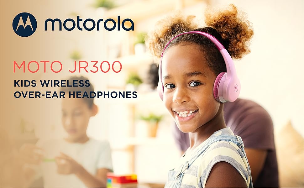Motorola Moto JR300 Bluetooth Kids Headphones with Mic