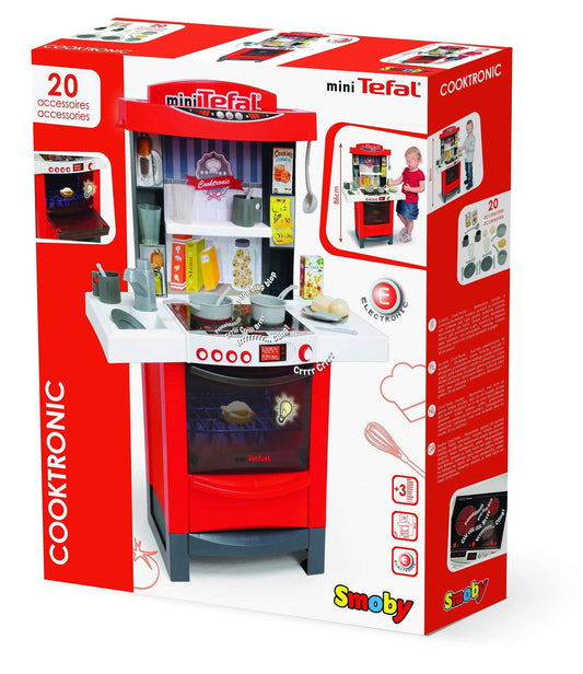 Mini Tefal Quality Large Toy Kitchen Cooker Oven Stove 20 Accessories Form Smoby